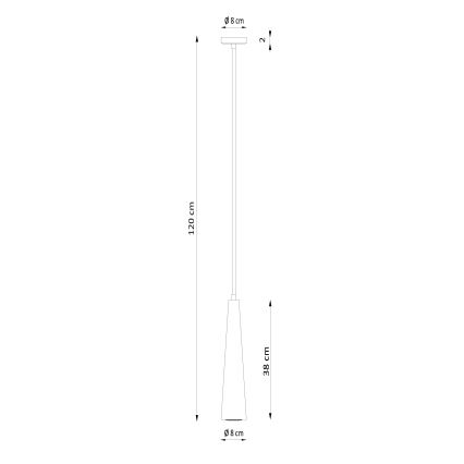 Piekaramā lampa SULA uz troses 1xGU10/10W/230V Ø 8 cm bēša