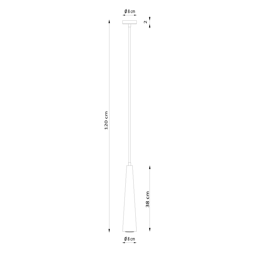 Piekaramā lampa SULA uz troses 1xGU10/10W/230V Ø 8 cm bēša