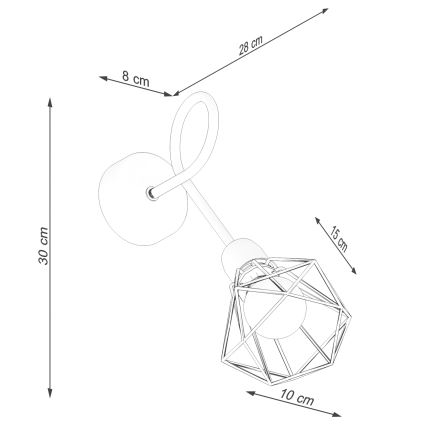 Sienas lampa ARTEMIS 1xE14/40W/230V melna