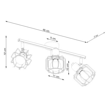 Starmetis BELUCI 3xE14/40W/230V balta