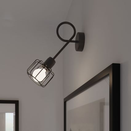 Sienas lampa BELUCI 1xE14/40W/230V melna