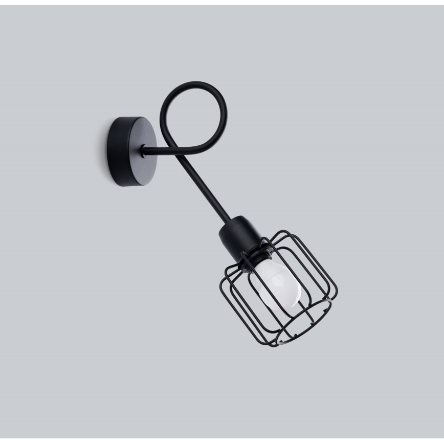 Sienas lampa BELUCI 1xE14/40W/230V melna