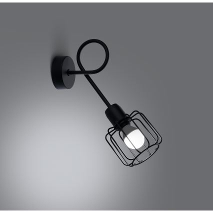 Sienas lampa BELUCI 1xE14/40W/230V melna