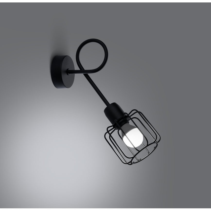Sienas lampa BELUCI 1xE14/40W/230V melna