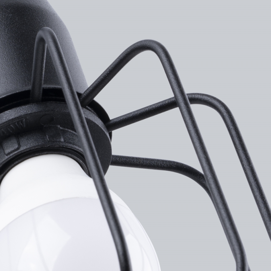 Sienas lampa BELUCI 1xE14/40W/230V melna