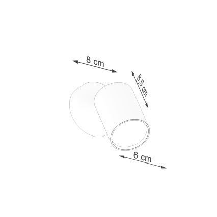 Sienas starmetis LEMMI 1xGU10/40W/230V melna