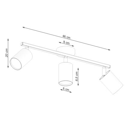 Starmetis LEMMI 3xGU10/40W/230V melna