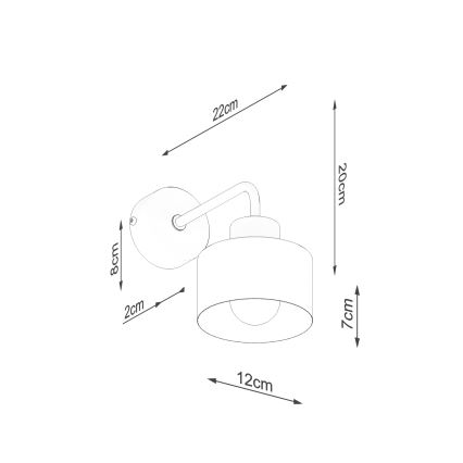 Sienas lampa SAVAR 1xE27/60W/230V melna