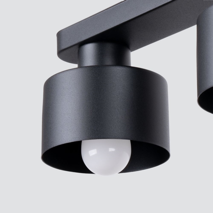 Griestu lampa SAVAR 2xE27/60W/230V melna