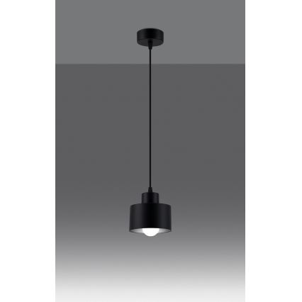 Lustra ar auklu SAVAR 1xE27/60W/230V melna