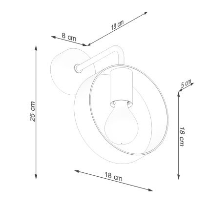 Sienas lampa TITRAN 1xE27/60W/230V balta