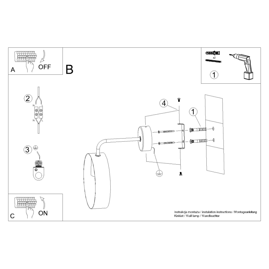 Sienas lampa TITRAN 1xE27/60W/230V balta