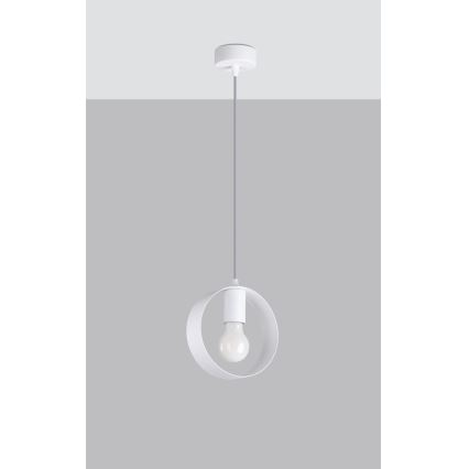 Lustra ar auklu TITRAN 1xE27/60W/230V balta