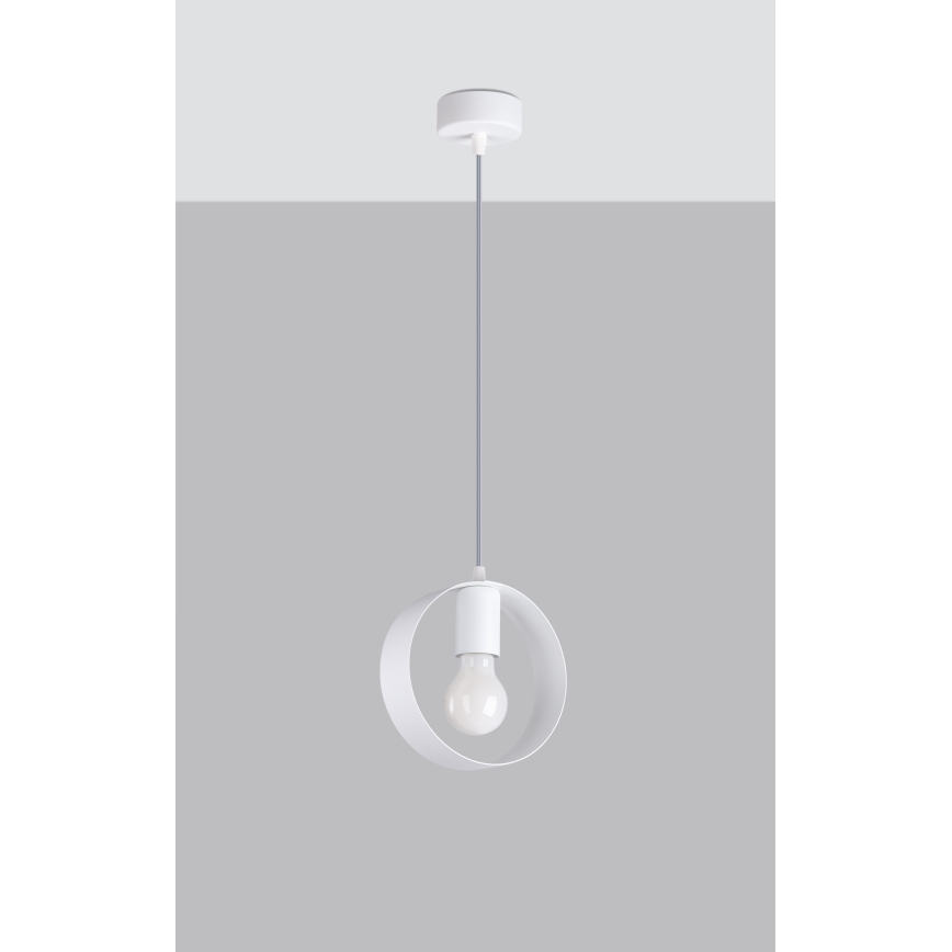 Lustra ar auklu TITRAN 1xE27/60W/230V balta