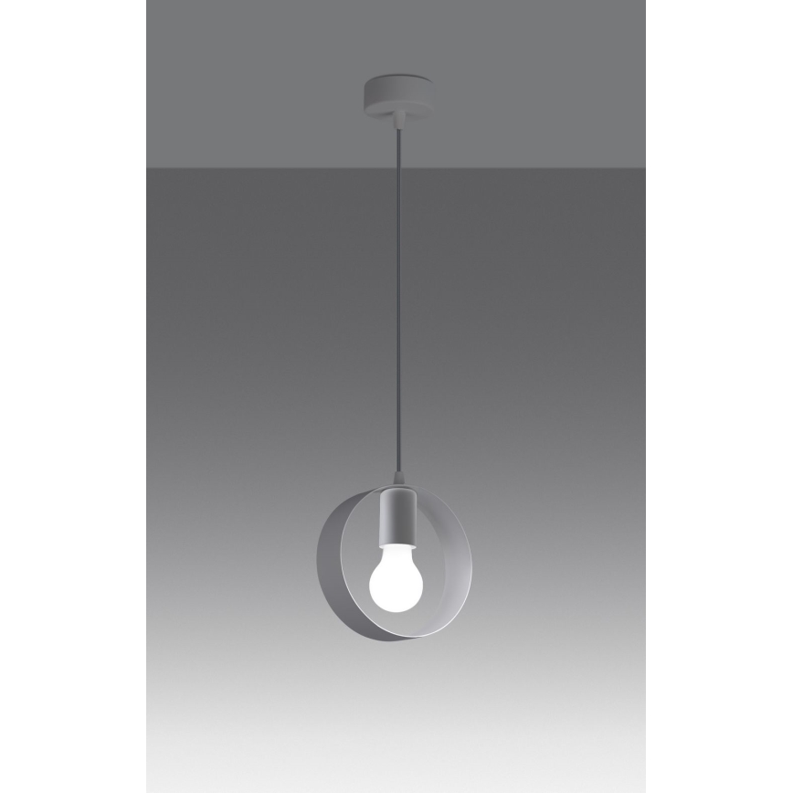 Lustra ar auklu TITRAN 1xE27/60W/230V balta
