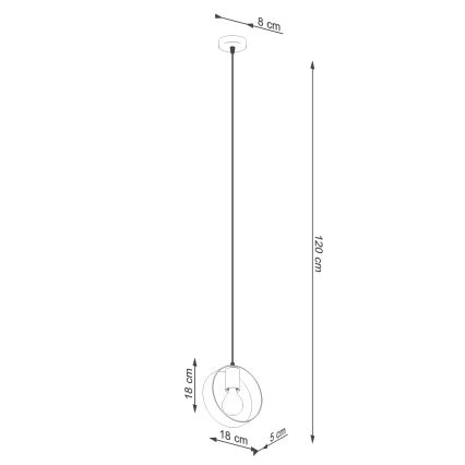 Lustra ar auklu TITRAN 1xE27/60W/230V balta