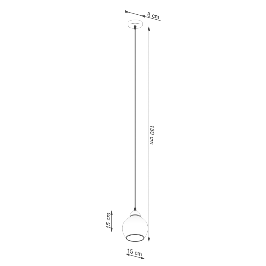 Lustra ar auklu ALINO 1xE27/60W/230V melna