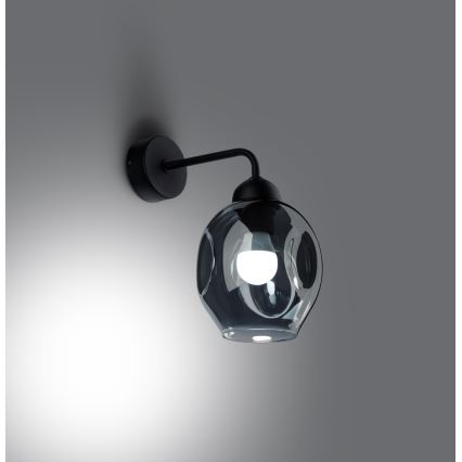 Sienas lampa FILLAN 1xE27/60W/230V melna