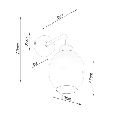 Sienas lampa FILLAN 1xE27/60W/230V melna