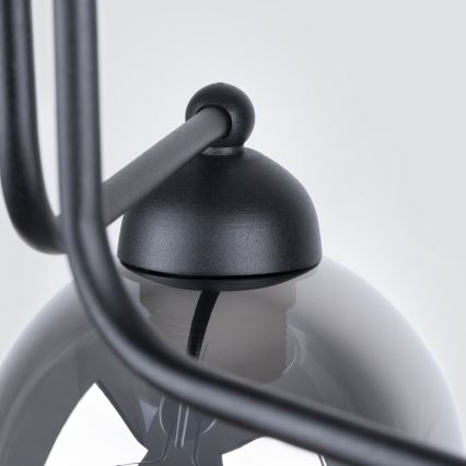 Lustra ar stieni FILLAN 3xE27/60W/230V melna