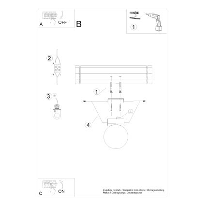 Griestu lampa YOLI 1xG9/12W/230V balta