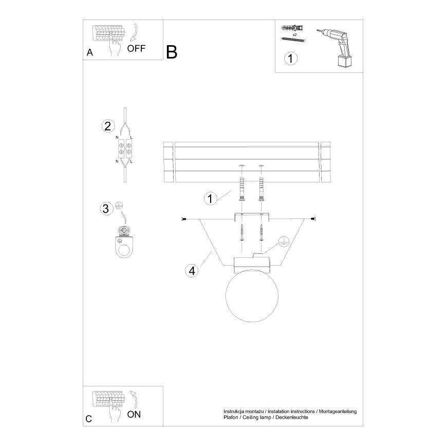 Griestu lampa YOLI 1xG9/12W/230V balta