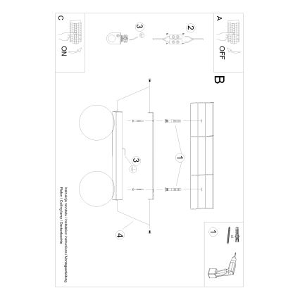 Griestu lampa YOLI 2xG9/12W/230V balta