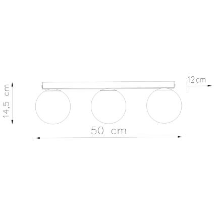 Griestu lampa YOLI 3xG9/12W/230V balta