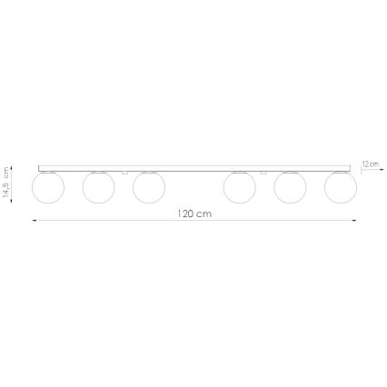 Griestu lampa YOLI 6xG9/12W/230V balta
