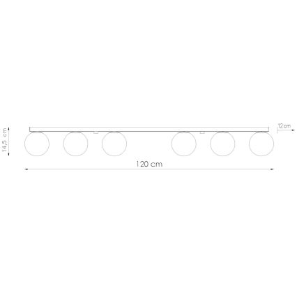 Griestu lampa YOLI 6xG9/12W/230V balta