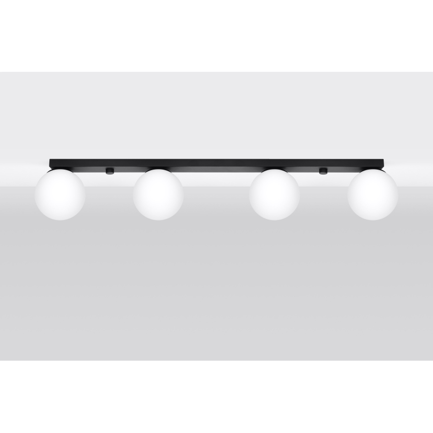 Griestu lampa YOLI 4xG9/12W/230V melna