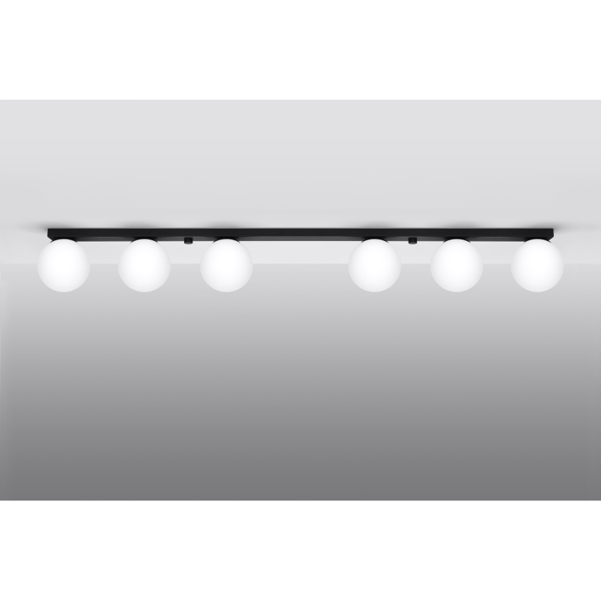 Griestu lampa YOLI 6xG9/12W/230V melna