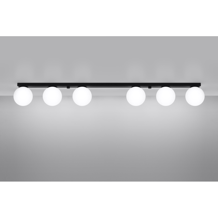 Griestu lampa YOLI 6xG9/12W/230V melna