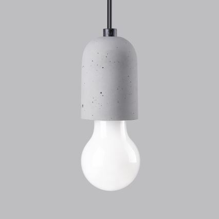 Lustra ar auklu NESO 1xE27/15W/230V zirneklis betons