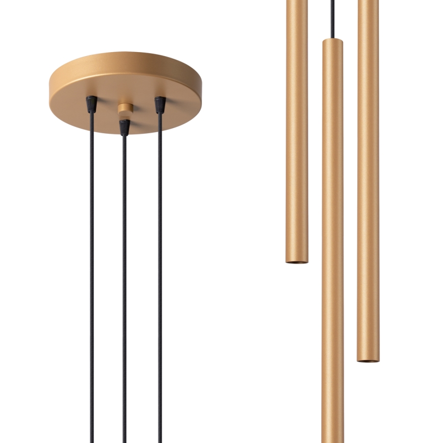Lustra ar auklu PASTELO 3xG9/8W/230V zelta