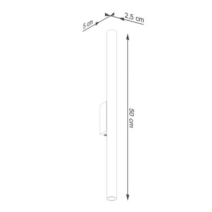 Sienas lampa PASTELO 2xG9/8W/230V balta