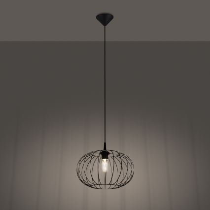 Lustra ar auklu TSUNO 1xE27/15W/230V melna