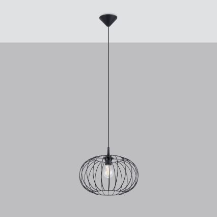 Lustra ar auklu TSUNO 1xE27/15W/230V melna