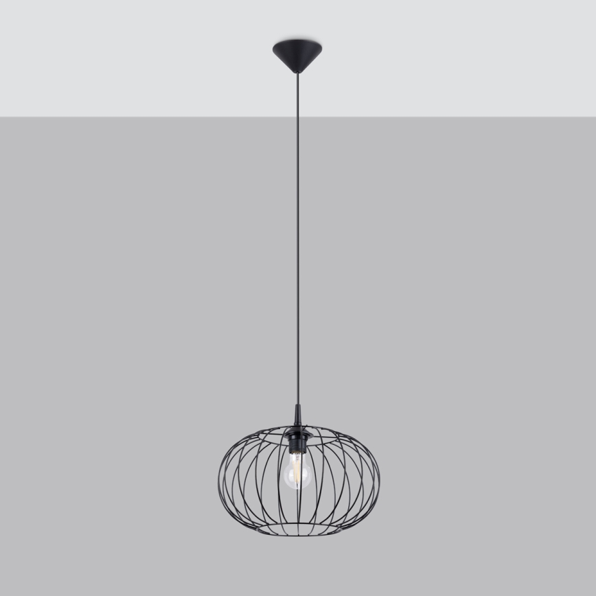 Lustra ar auklu TSUNO 1xE27/15W/230V melna
