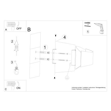 Sienas lampa TONI 1xG9/8W/230V balta