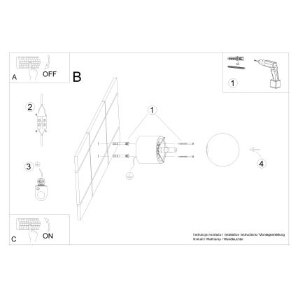 Sienas starmetis BOOMO 1xG9/8W/230V dižskābardis