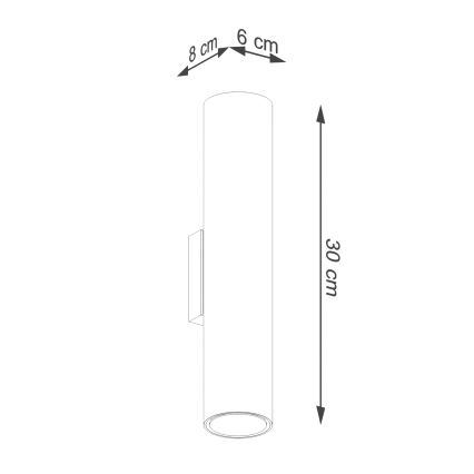 Sienas lampa LAGOS 2xGU10/10W/230V zelta