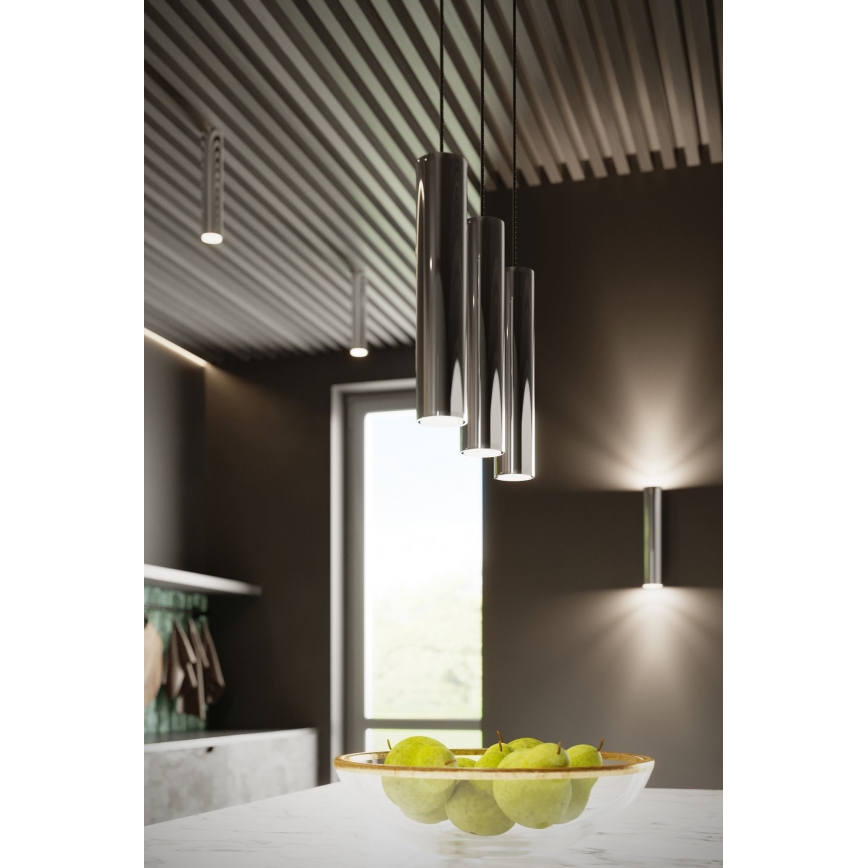 Lustra ar auklu LAGOS 1xGU10/10W/230V spīdīgi hromēts