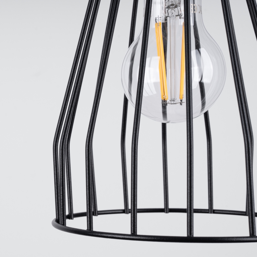 Lustra ar auklu LEYO 1xE27/15W/230V melna