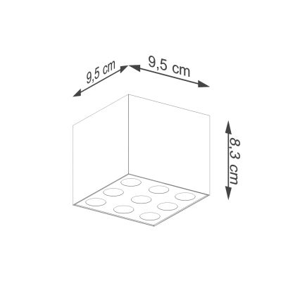 LED Starmetis OZZY LED/16W/230V melna