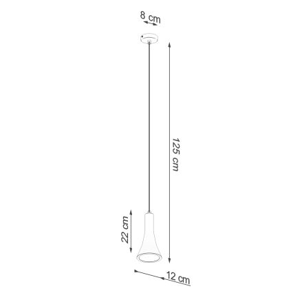 Lustra ar auklu REA 1xE14/12W/230V betons