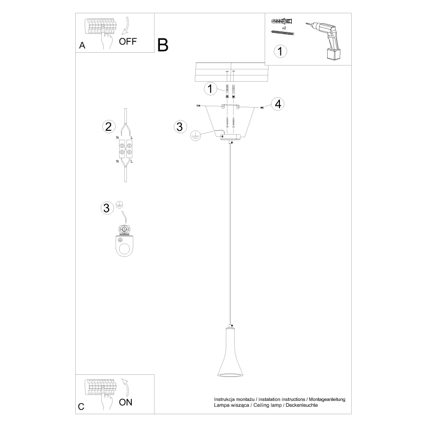 Lustra ar auklu REA 1xE14/12W/230V betons