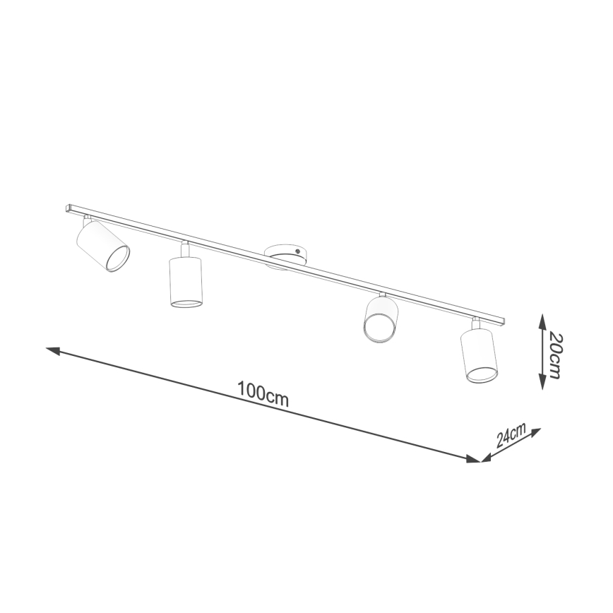Starmetis LEMMI 4xGU10/10W/230V balta