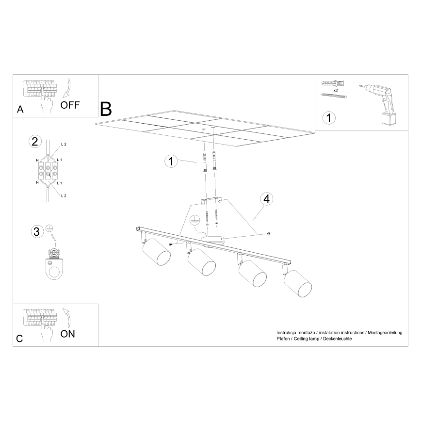 Starmetis LEMMI 4xGU10/10W/230V balta