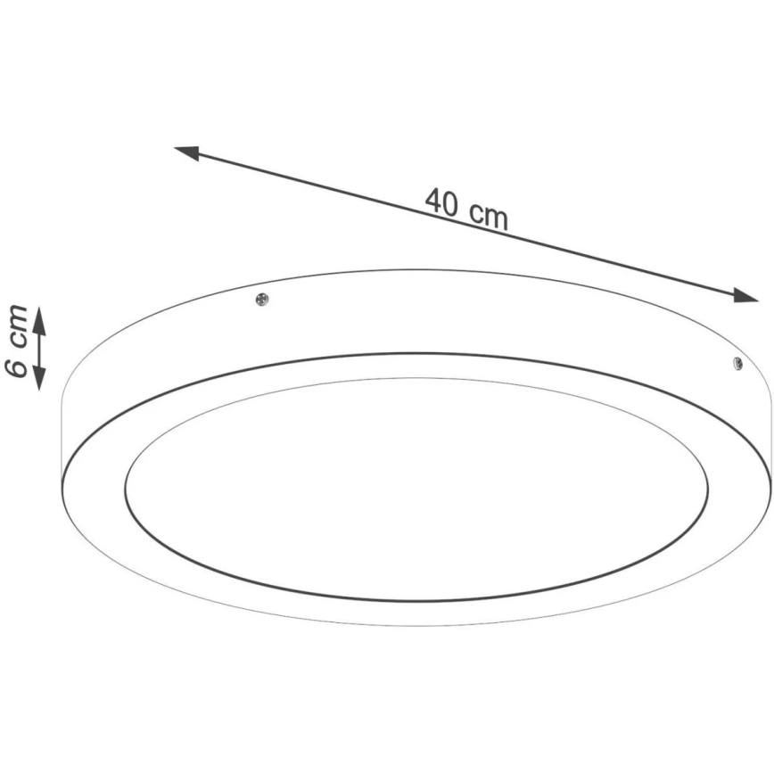 LED griestu gaismeklis ONYX LED/32W/230V diametrs 40 cm melns